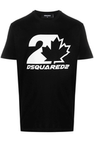 DSQUARED2 COOL FIT MAPLE LEAF T SHIRT Size: XL,  colour: BLACK