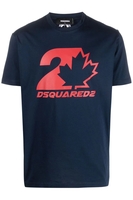 DSQUARED2 COOL FIT MAPLE LEAF T SHIRT Size: XXL,  colour: NAVY