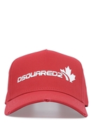 DSQUARED2 COTTON MAPLE LEAF CAP Size: One,  colour: RED