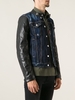 Dsquared2 Dark Denim Leather Biker Jacket