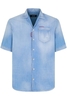 DSQUARED2 DENIM NOTCH BOWLING SHIRT Size: 50,  colour: BLUE