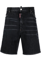 DSQUARED2 DISTRESSED MARINE DENIM SHORTS Size: 50,  colour: BLACK
