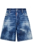 DSQUARED2 DISTRESSED MID LENGTH SHORTS Size: 48,  colour: BLUE