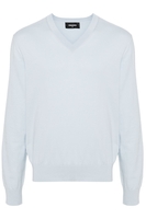 DSQUARED2 FINE GAUGE V NECK SWEATER Size: M,  colour: BLUE