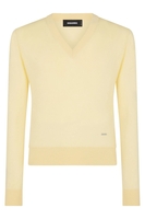 DSQUARED2 FINE GAUGE V NECK SWEATER Size: XL,  colour: YELLOW