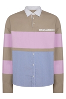 DSQUARED2 HYBRID OVERSIZE RUGBY SHIRT Size: S,  colour: BLUE