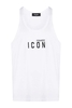 DSQUARED2 ICON COTTON TANK TOP Size: M,  colour: WHITE
