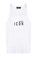 DSQUARED2 ICON COTTON TANK TOP Size: M,  colour: WHITE