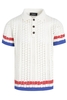 DSQUARED2 KNITTED CONTRAST TRIM POLO Size: M,  colour: BEIGE