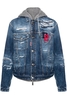 DSQUARED2 LAYERED DENIM JACKET Size: XL,  colour: BLUE