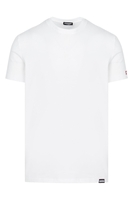 DSQUARED2 MAPLE LEAF BADGE COTTON T SHIRT Size: 48,  colour: WHITE