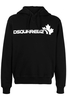 DSQUARED2 MAPLE LEAF HOODIE Size: L,  colour: BLACK