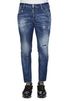 DSQUARED2 MULTI RIPPED SKATER JEANS Size: 50,  colour: BLUE