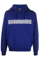 DSQUARED2 OUTLINE BRANDING HOODED TOP Size: S,  colour: BLUE