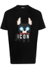DSQUARED2 PIXEL ICON DOG T SHIRT Size: XXL,  colour: BLACK