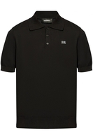DSQUARED2 PLATE BRANDING KNITTED POLO Size: XXL,  colour: BLACK