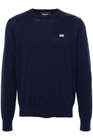 DSQUARED2 PLATE BRANDING WOOL SWEATER Size: S,  colour: BLUE