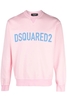 DSQUARED2 PULLOVER BRANDED HOODED TOP Size: XL,  colour: PINK
