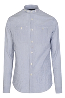 DSQUARED2 TEXTURED STRIPE SHIRT Size: 44,  colour: BLUE
