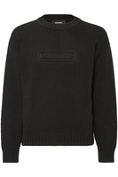 DSQUARED2 TONAL BRANDING SWEATER Size: M,  colour: BLACK