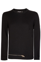 DSQUARED2 WOMENS HIGH NECK+ZIP Size: L,  colour: BLACK