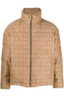 VERSACE ALL OVER VERSACE DOWN JACKET Size: 50,  colour: BROWN