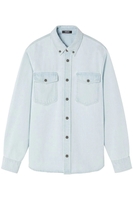 VERSACE BLEACH TREATMENT SHIRT Size: IT48 UK38,  colour: BLUE