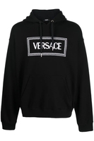 VERSACE BRANDED PULLOVER HOODED TOP Size: L,  colour: BLACK