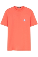 VERSACE COMPACT COTTON MEDUSA LOGO T SHIRT Size: L,  colour: CORAL