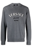VERSACE EMBROIDERY LOGO SWEATER Size: IT48 UK38,  colour: GREY