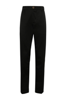 VERSACE GABARDINE COTTON TROUSERS Size: IT48 UK38,  colour: BLACK