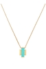VERSACE GOLD EMERALD NECKLACE Size: One,  colour: GOLD