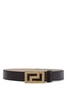 VERSACE GRECA BUCKLE LEATHER BELT Size: 95,  colour: BROWN