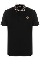 VERSACE GRECA COLLAR PIQUET POLO Size: XL,  colour: BLACK