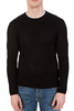 Versace Hole Punched Oversized Logo Crew Neck Jumper