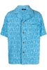 VERSACE JACQUARD FABRIC SHIRT Size: M,  colour: BLUE