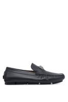 VERSACE LEATHER MEDUSA LOAFERS Size: 42,  colour: BLACK