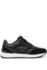 VERSACE LEATHER MIX SNEAKERS Size: 42,  colour: BLACK