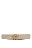 VERSACE MEDUSA BUCKLE LEATHER BELT Size: 85,  colour: SAND