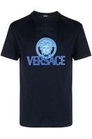 VERSACE MEDUSA LOGO COTTON T SHIRT Size: L,  colour: NAVY