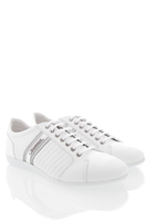 Versace Metallic Grey Stripe Trainer