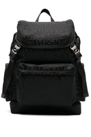 VERSACE NYLON FABRIC BACKPACK Size: One,  colour: BLACK