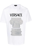VERSACE OVER FIT COLUMN PRINT TEE Size: S,  colour: WHITE