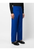 VERSACE SILK BLEND WOOL TROUSERS Size: 48,  colour: BLUE