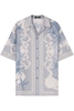 VERSACE SILK TWILL PRINT SHIRT Size: 50,  colour: GREY