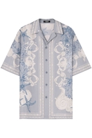 VERSACE SILK TWILL PRINT SHIRT Size: 50,  colour: GREY
