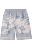 VERSACE SILK TWILL PRINT SHORTS Size: 50,  colour: GREY