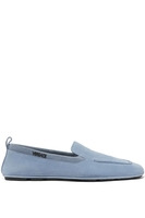 VERSACE SUEDE SLIP ON LOAFERS Size: 44,  colour: BLUE