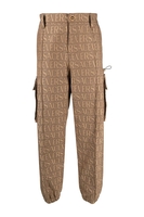 VERSACE TECHNO CANVAS CARGO PANTS Size: 46,  colour: BROWN