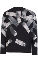 Versace Versus All Over Safety Pin Print Sweatshirt Black